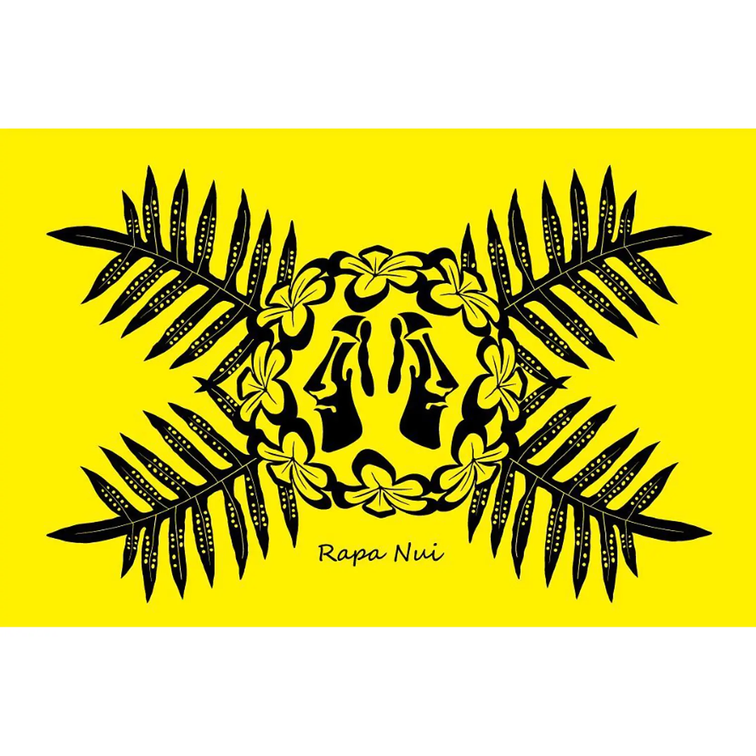Pareo Matua Pu´a Amarillo / Negro 1,75x1,15mts 1