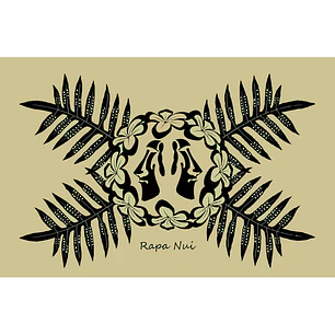 Pareo Matua Pu´a Beige / Negro 1,75x1,15mts