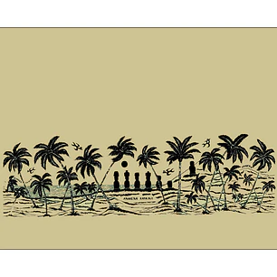 Pareo Anakena Beige / Negro 1,75x1,15mts