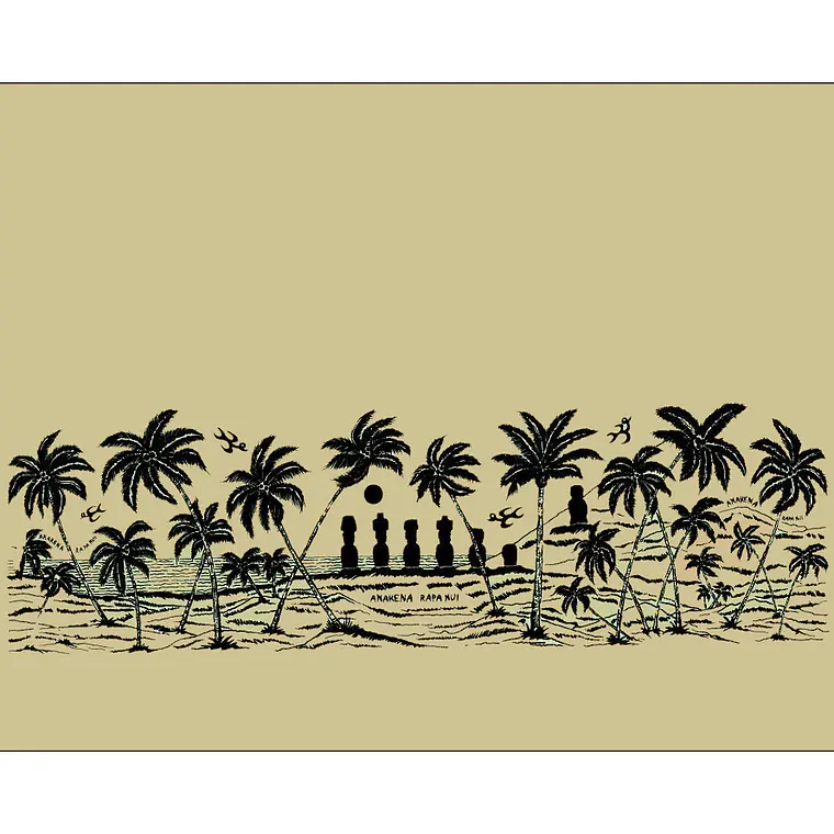 Pareo Anakena Beige / Negro 1,75x1,15mts 1