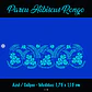 Pareo Hibisco Y Rongo Rongo azul / turquesa 1,75X1,15MTS - thumbnail 2