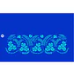 Pareo Hibisco Y Rongo Rongo azul / turquesa 1,75X1,15MTS - thumbnail 1