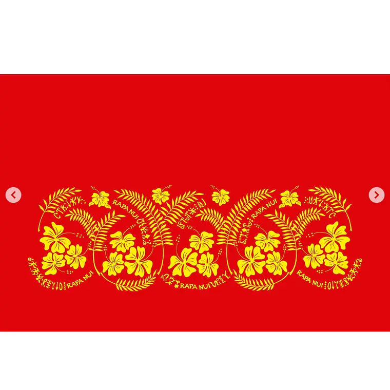 Pareo Hibisco Y Rongo Rongo rojo / naranjo 1,75X1,15MTS 1