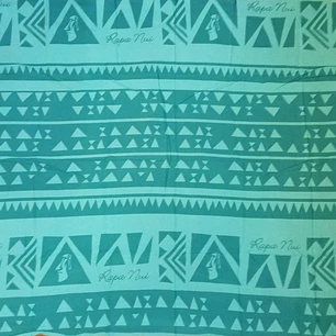 Pareo Diseño Tatuaje Turquesa / verde 1,75X1,15MTS