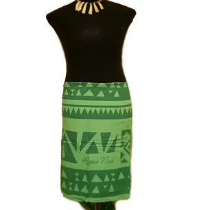 Pareo Diseño Tatuaje Turquesa / verde 1,75X1,15MTS