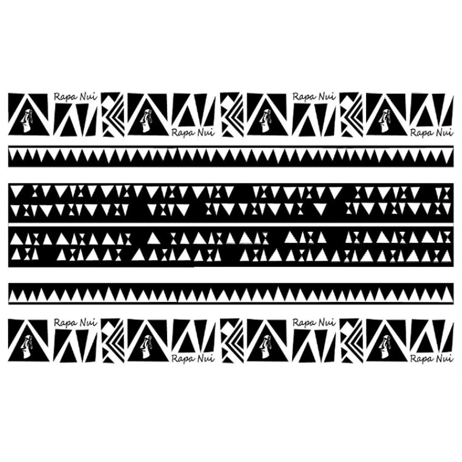 Pareo Diseño Tatuaje Blanco / negro 1,75X1,15MTS 2