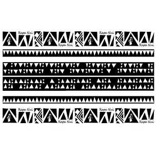 Pareo Diseño Tatuaje Blanco / negro 1,75X1,15MTS