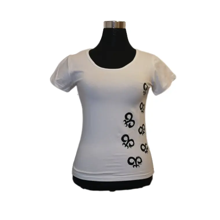 Polera blanca Estampada con figura Make Make 1
