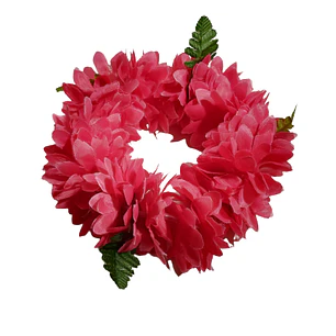 Corona De Flores Elasticada color Fucsia 