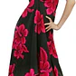 Vestido Mariposa Negro con Hibisco Fucsia Polinesico importado desde Hawaii - Miniatura 1
