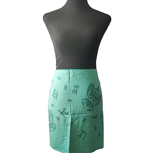 Pareo Turquesa Corto Napohe Tortuga Rongo Rongo