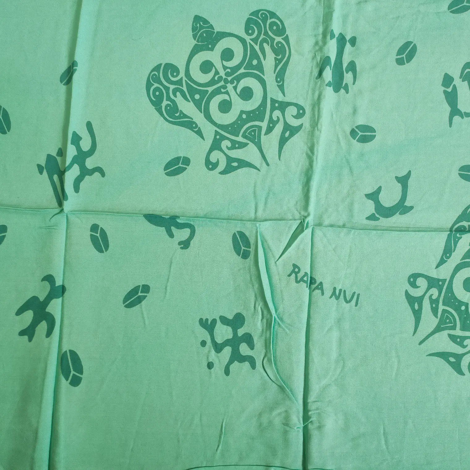 Pareo Turquesa Corto Napohe Tortuga Rongo Rongo 4