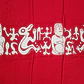 Pareo Corto Napohe rojo Con Moai y Rongo Rongo blanco - thumbnail 4