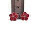Aritos con tornillo. Flor tipanie metal fucsia, 1cm - thumbnail 1