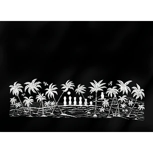 Pareo Anakena Negro / Blanco 1,75x1,15mts