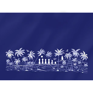 Pareo Anakena Azul / Blanco 1,75x1,15mts