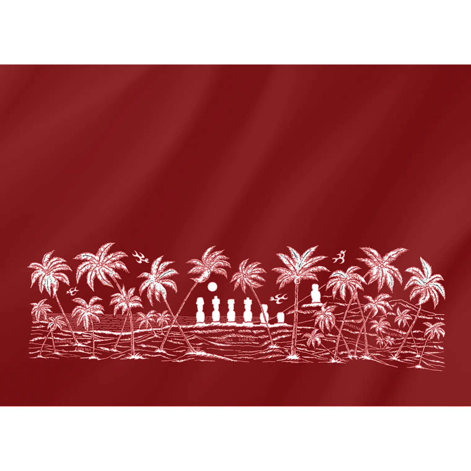 Pareo Anakena Rojo / Blanco 1,75x1,15mts 1