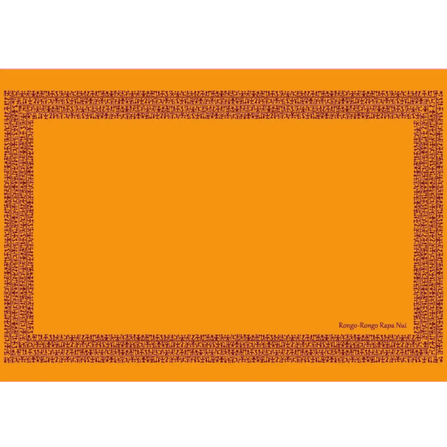 Pareo Borde Rongo Rongo naranjo / negro 1,75X1,15MTS 1