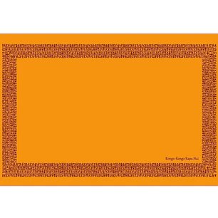 Pareo Borde Rongo Rongo naranjo / negro 1,75X1,15MTS