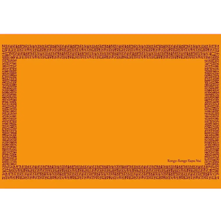 Pareo Borde Rongo Rongo naranjo / negro 1,75X1,15MTS 1