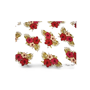 Pareo 2da selección Hibisco Fucsia Rojo y Blanco 1,20x160mts