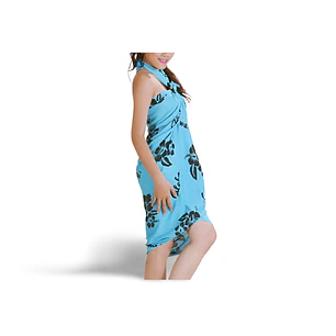 Pareo Calipso Con Hibiscos Negros Importado Desde Hawaii