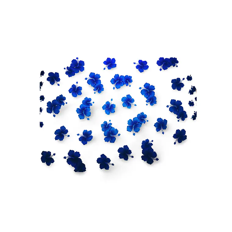 Pareo 2da seleccion blanco Hibisco Azul 1,20x160mts 1