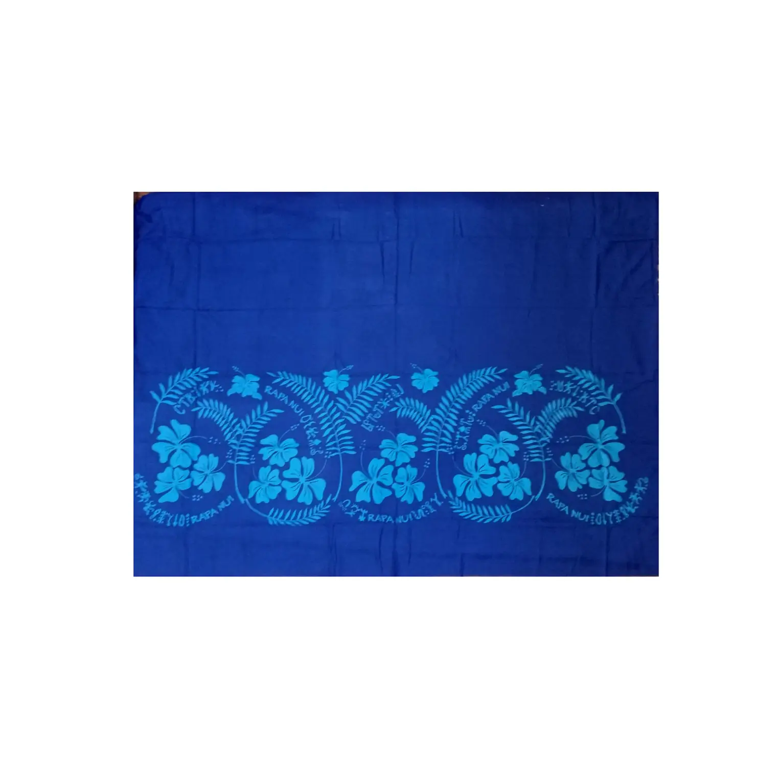 Pareo Hibisco Y Rongo Rongo azul / turquesa 1,75X1,15MTS 4