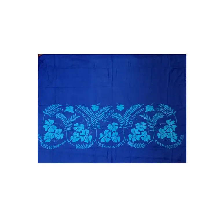 Pareo Hibisco Y Rongo Rongo azul / turquesa 1,75X1,15MTS 4