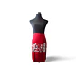 Pareo Corto Napohe rojo Con Moai y Rongo Rongo blanco - thumbnail 2