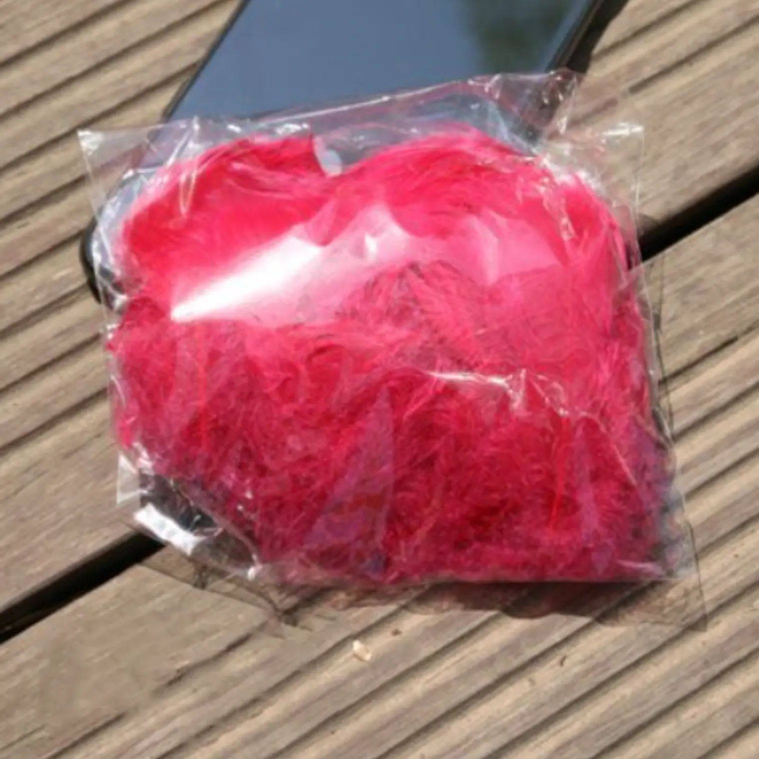 Bolsa app 100 Plumas Rojo vino de 4 a 8cm  2