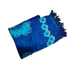 Pareo 2da seleccion Azul con Hibisco celeste 1,10x150mts