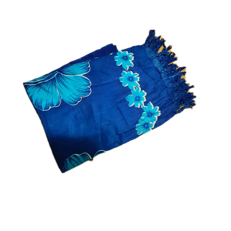 Pareo 2da seleccion Azul con Hibisco celeste 1,10x150mts 2