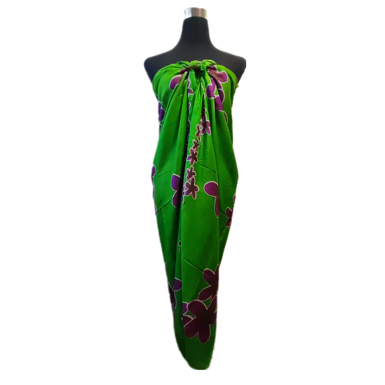 Pareo 2da seleccion verde con tipanie morada 1,10x150mts 4