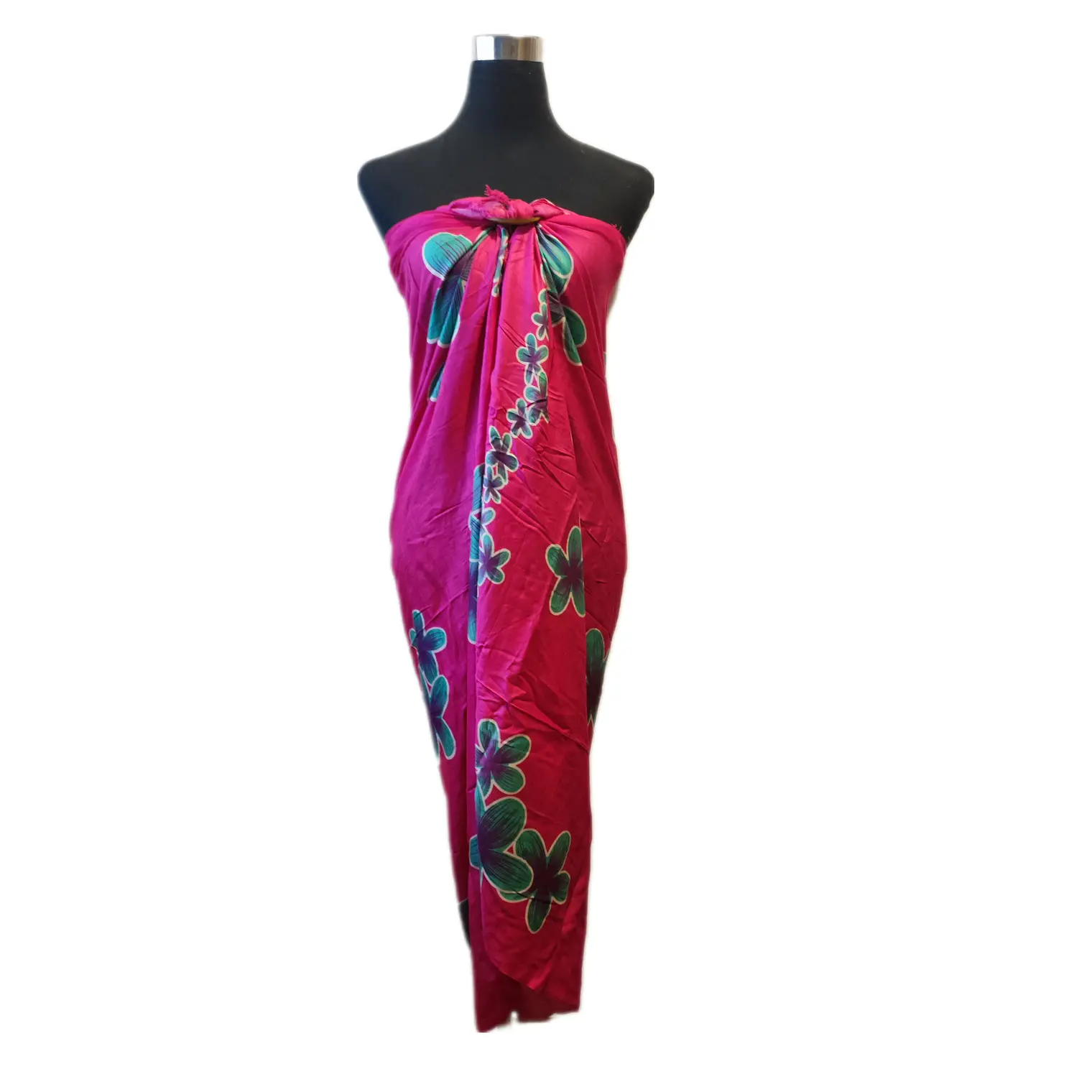 Pareo 2da seleccion Fucsia con tipanie azul 1,10x150mts 1