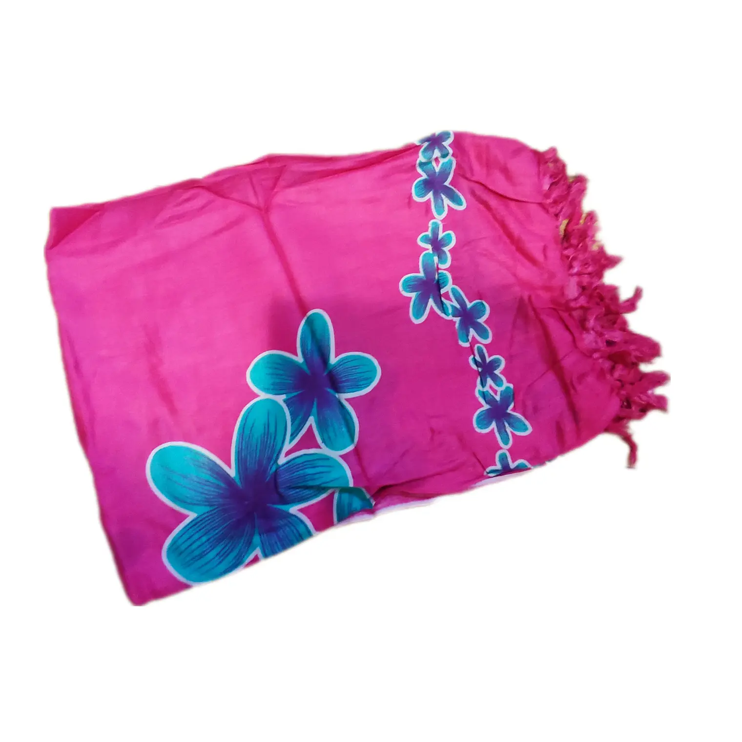 Pareo 2da seleccion Fucsia con tipanie azul 1,10x150mts 2