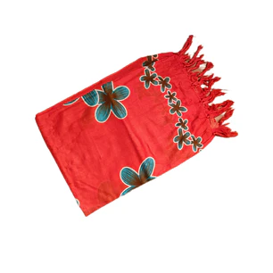 Pareo 2da seleccion naranjo con tipanie azul 1,10x150mts