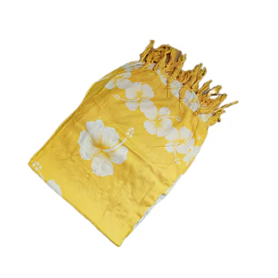 Pareo 2da seleccion amarillo 3 Hibisco blanco 