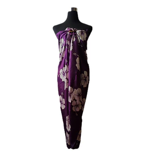 Pareo 2da seleccion Morado Hibisco blanco 1,10x150mts