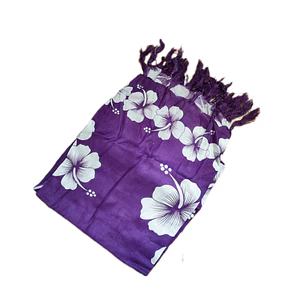 Pareo 2da seleccion Morado Hibisco blanco 1,10x150mts