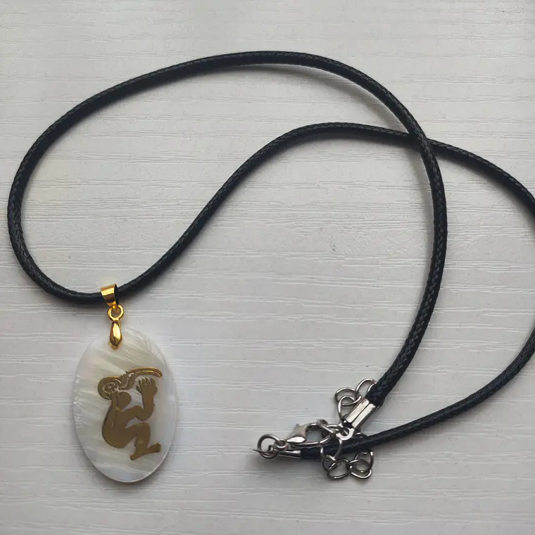 Colgante Nácar Tangata Manu bronce  / Diametro 3cm 5