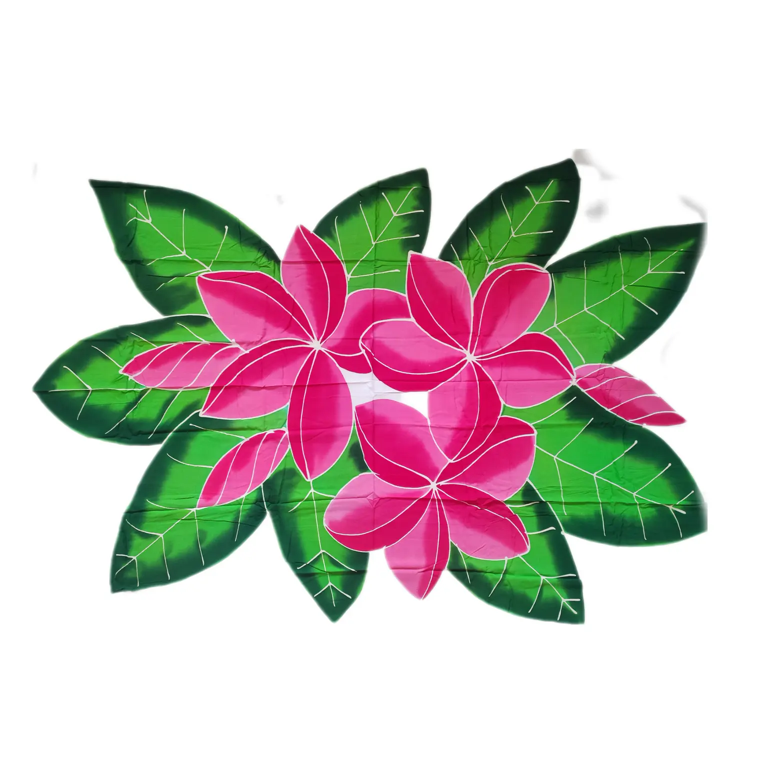 Pareo Blanco / 3 Tipanie fucsia Napohe 1,75x1,15mts 1