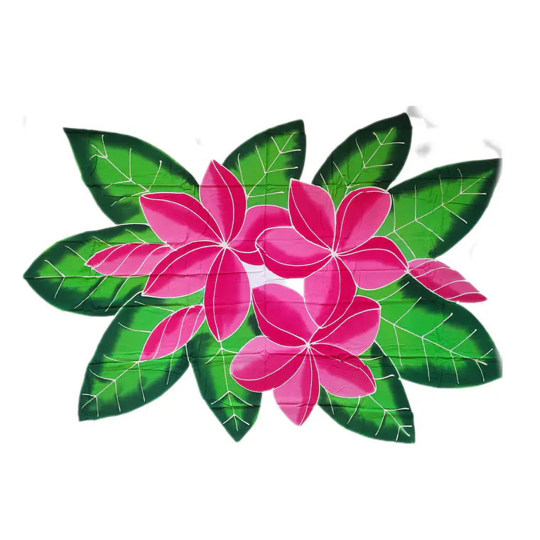 Pareo Blanco / 3 Tipanie fucsia Napohe 1,75x1,15mts 1