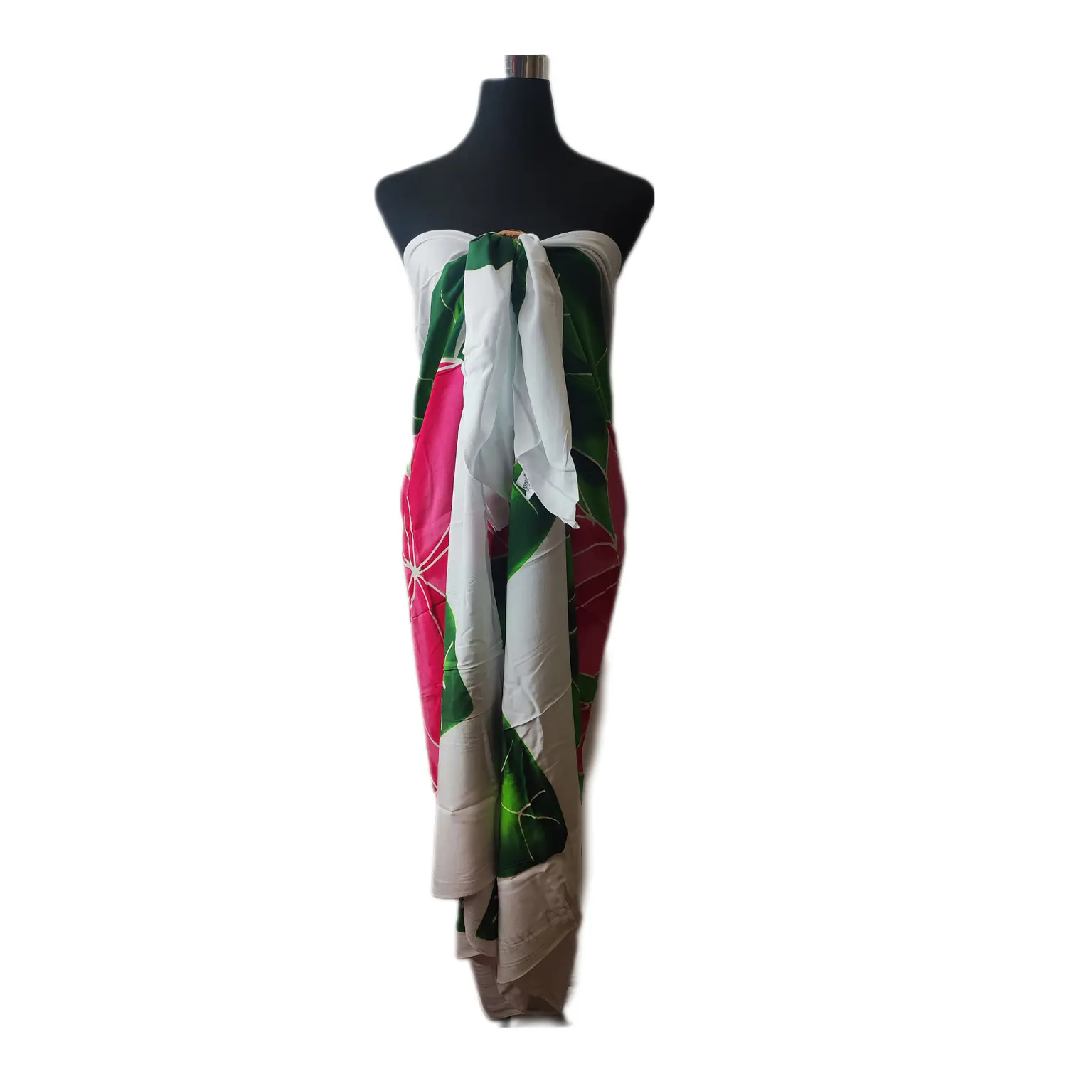 Pareo Blanco / 3 Tipanie fucsia Napohe 1,75x1,15mts 2