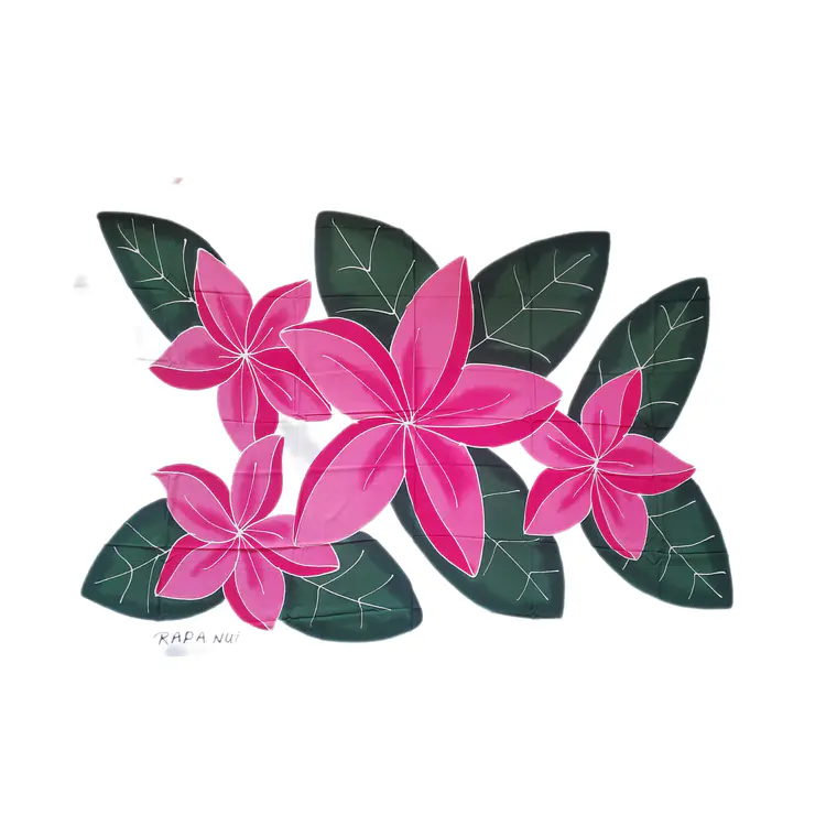 Pareo Blanco / 4 Tipanie fucsia Napohe 1,75x1,15mts 1
