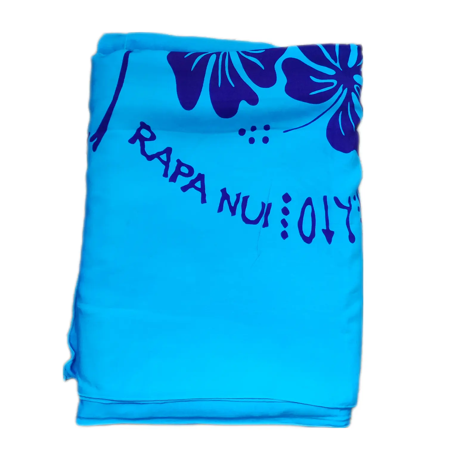 Pareo Hibisco Y Rongo Rongo celeste 1,75X1,15MTS 4