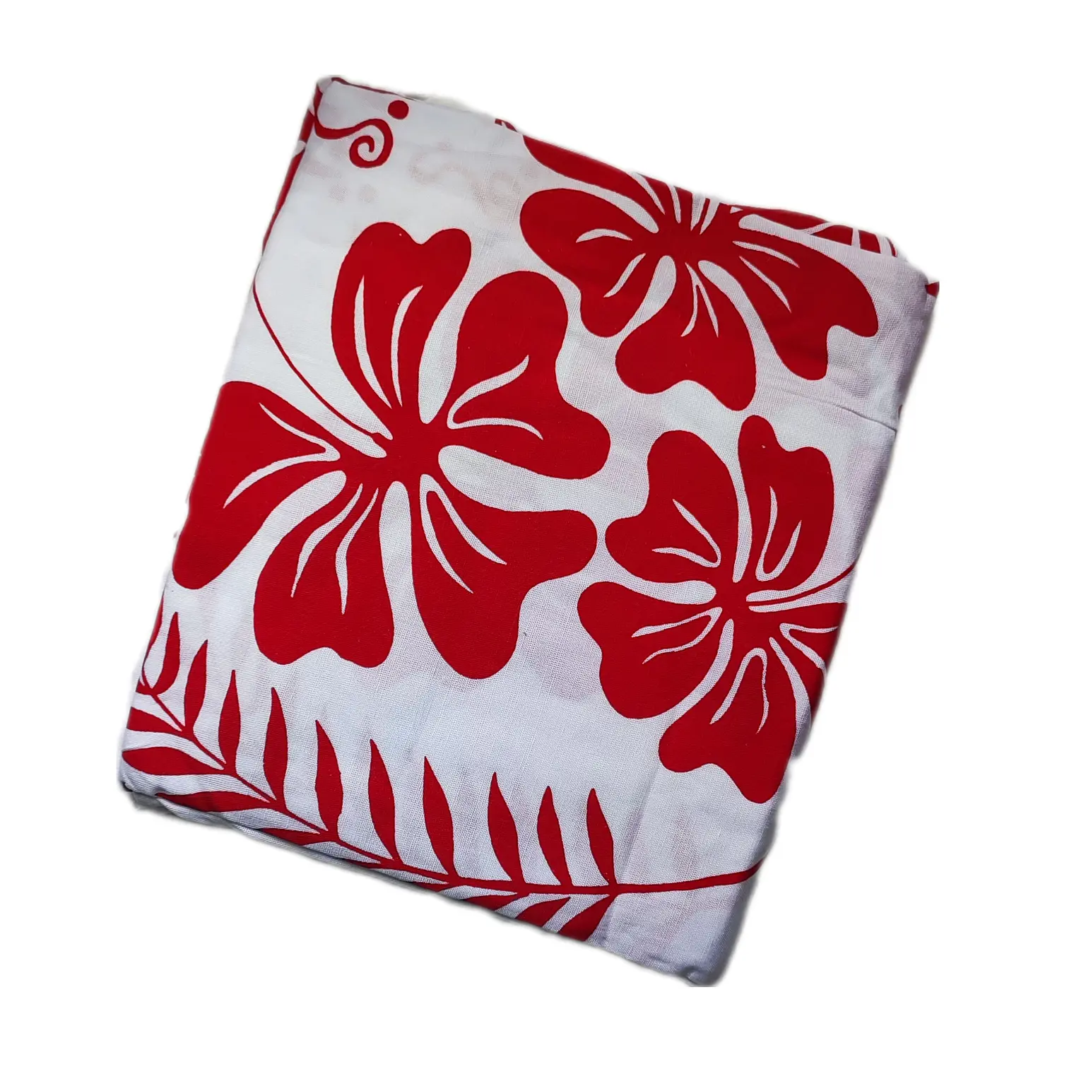 Pareo Hibisco Y Rongo Rongo blanco/rojo 1,75X1,15MTS 4