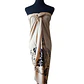 Pareo Hibisco Y Rongo Rongo beige/negro 1,75X1,15MTS - Miniatura 3