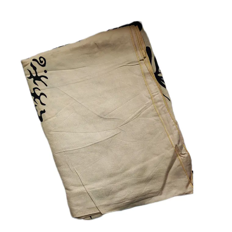 Pareo Hibisco Y Rongo Rongo beige/negro 1,75X1,15MTS 4