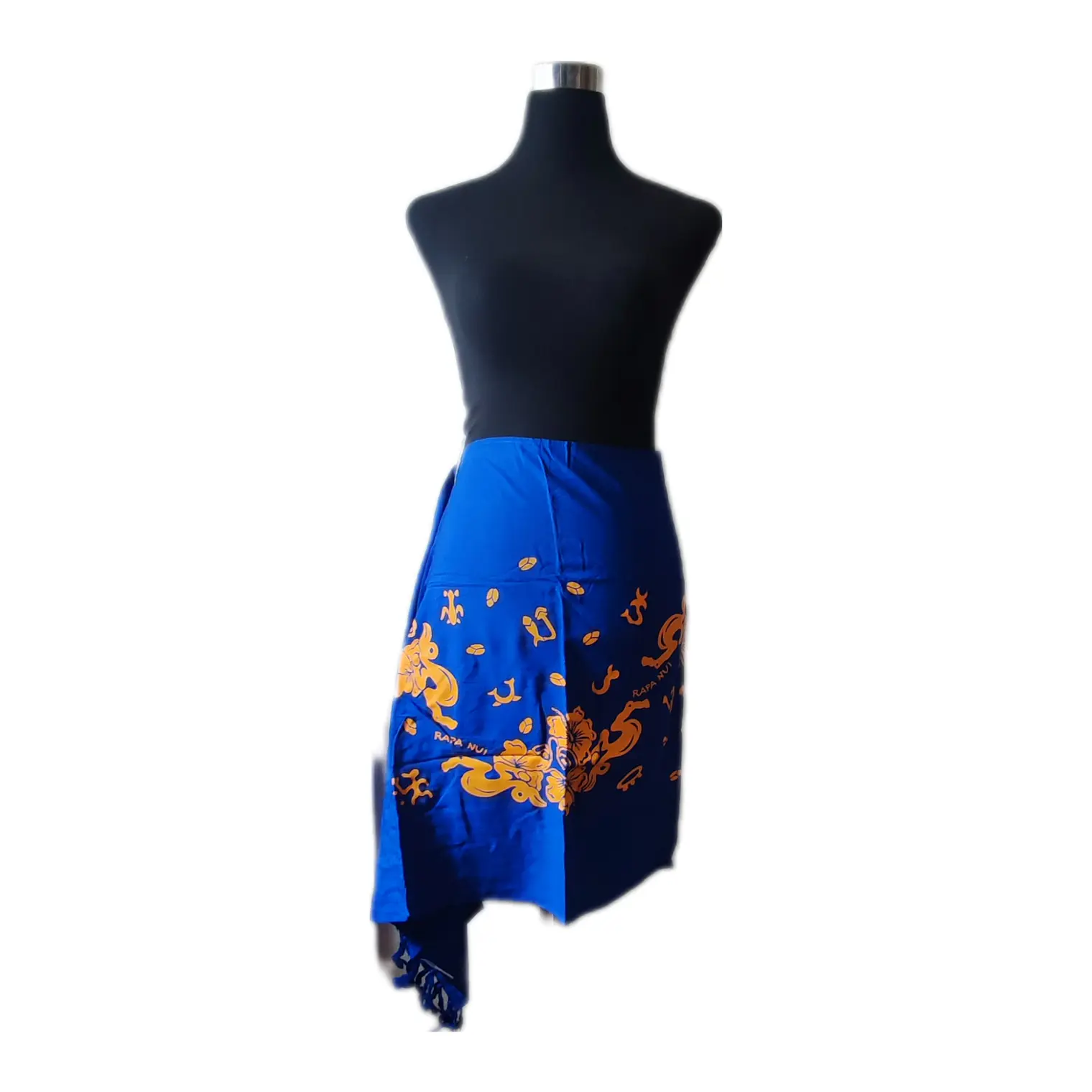 Pareo Corto Napohe flores pajaro azul / amarillo 3